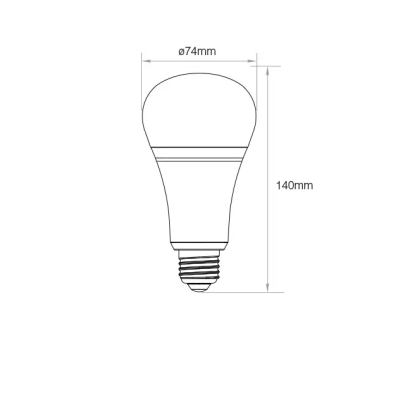Lampa LED E27 12W RGB+CCT 230V FUT105