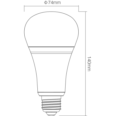 Lampa LED E27 12W RGB+CCT 230V FUT105