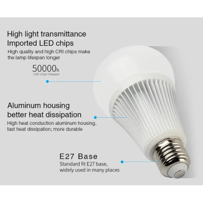 Lampa LED RGB+CCT 9W E27