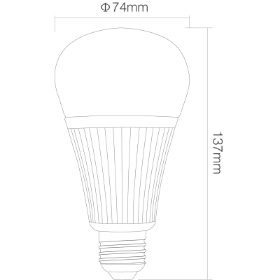 Lampa LED RGB+CCT 9W E27