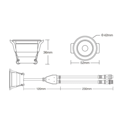 Oprawa LED RGB 36° 3W 12VDC SL3-12