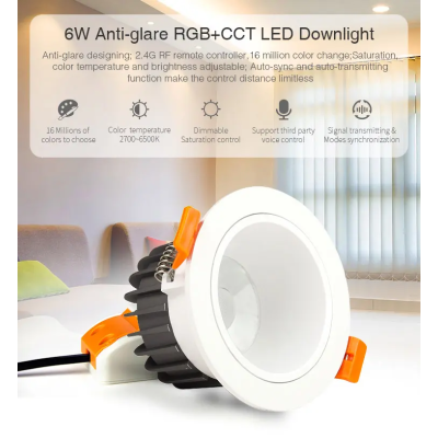 Oprawa LED Downlight 6W antyrefleksyjna RGB+CCT FUT070