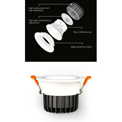 Oprawa LED Downlight 6W antyrefleksyjna RGB+CCT FUT070