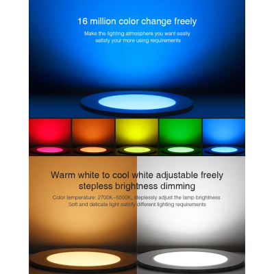 Oprawa LED Downlight 12W antyrefleksyjna RGB+CCT FUT071