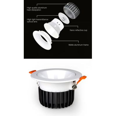 Oprawa LED Downlight 12W antyrefleksyjna RGB+CCT FUT071