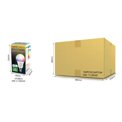 Lampa LED E14 5W RGB+CCT 230V FUT013