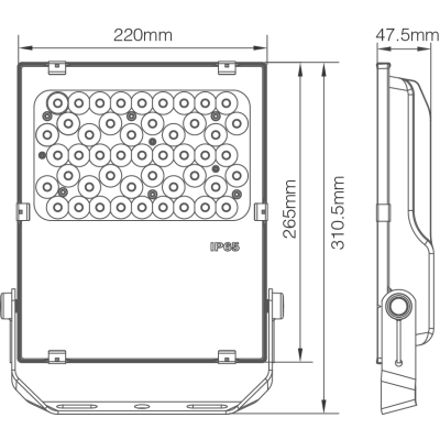 Oprawa ogrodowa LED RGB+CCT 50W 230VAC FUTC06