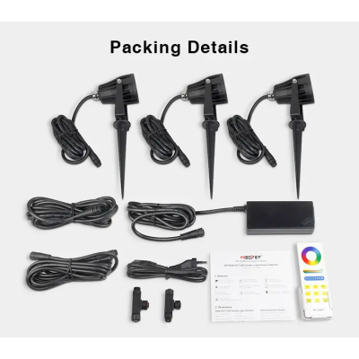 Zestaw 3 x Oprawa ogrodowa LED RGB+CCT 6W z zasilaczem FUTC08A