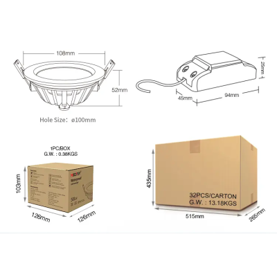 Oprawa Downlight LED FUT063 RGB+CCT