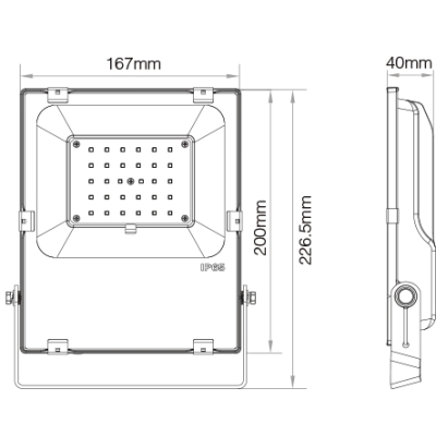 Naświetlacz LED RGB+CCT 30W 230VAC FUTT03