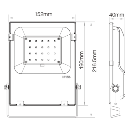Naświetlacz LED RGB+CCT 20W 230VAC FUTT04