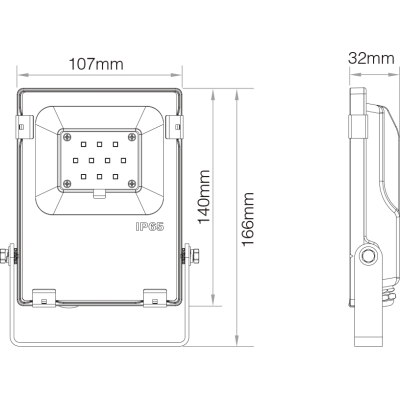 Naświetlacz LED RGB+CCT 10W 230VAC FUTT05