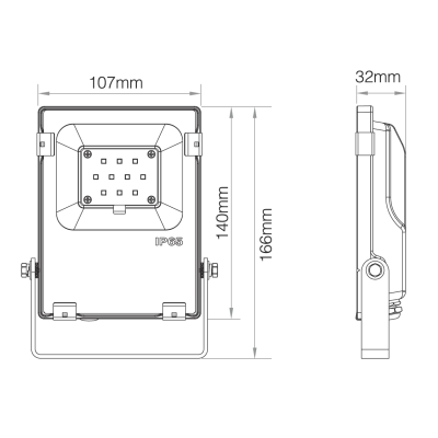 Naświetlacz LED RGB+CCT 10W 24VDC FUTT06