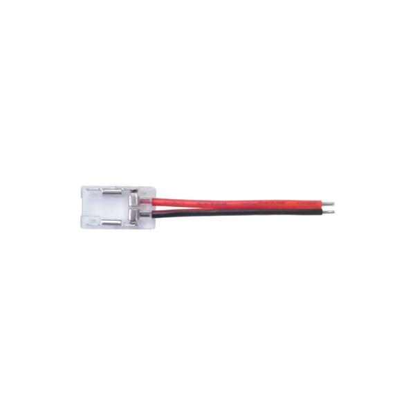 Złącze taśmy LED 8mm z przewodem transparentne 3.5A