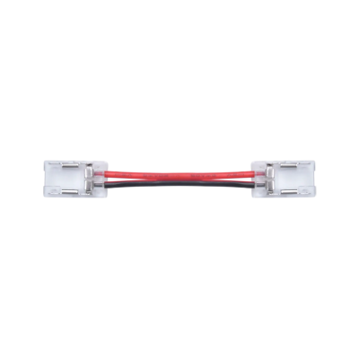 Złącze taśmy LED 8mm z przewodem dwustronne transparentne 3.5A