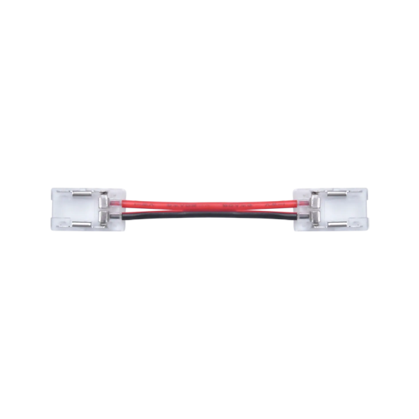 Złącze taśmy LED 8mm z przewodem dwustronne transparentne 3.5A