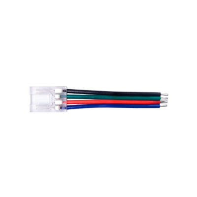 Złącze taśmy LED 10mm z przewodem transparentne 4pin 3.5A