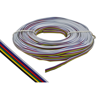 Przewód 6x0.35mm RGBCCT 22AWG 80° 300V VW-1