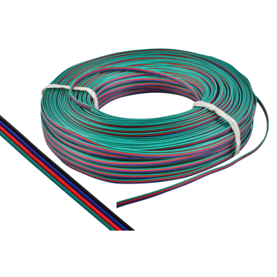 Przewód 4x0.5mm RGB 20AWG 80° 300V VW-1