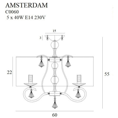 Maxlight C0060 Amsterdam 60cm