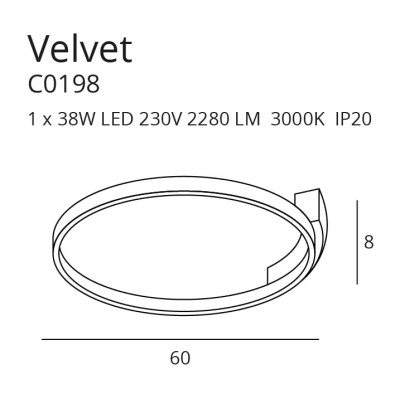 Maxlight C0198 Velvet 60cm