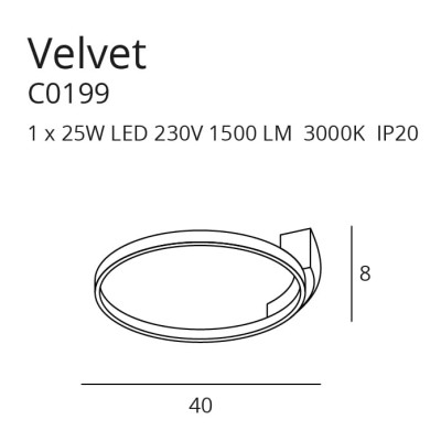 Maxlight C0199 Velvet 40cm
