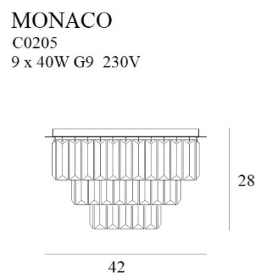 Maxlight C0205 Monaco 42cm