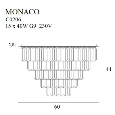 Maxlight C0206 Monaco 60cm