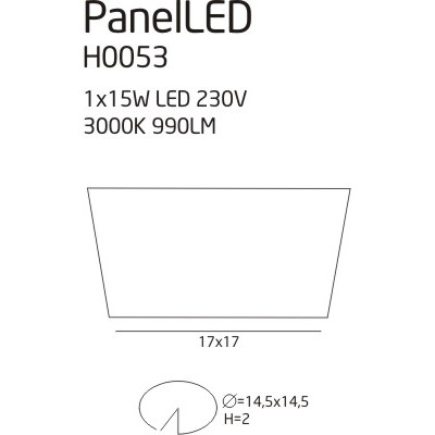 Maxlight H0053 Panelled Square