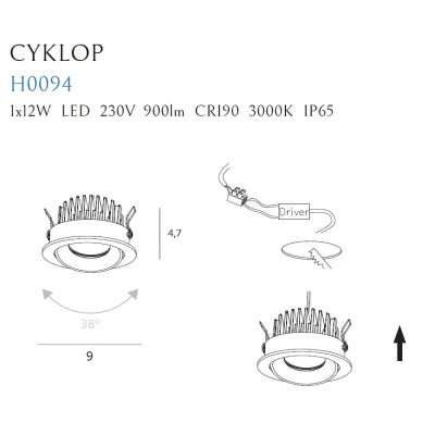 Maxlight H0094 Cyklop 4000K