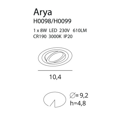 Maxlight H0099 Arya Tilted