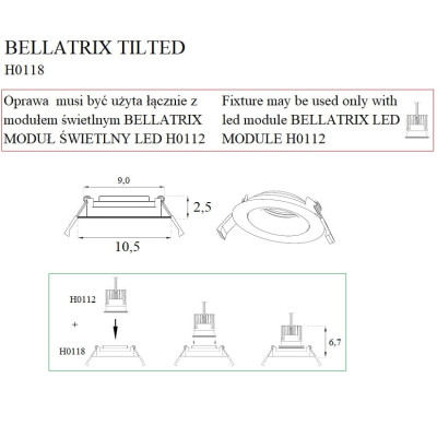 Maxlight H0118 Bellatrix Tilted