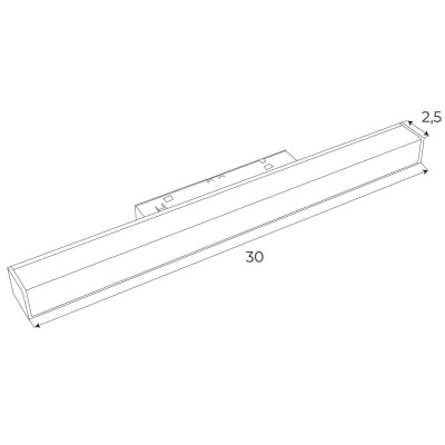 Maxlight M0001D Magnetic Linia 30cm Dali