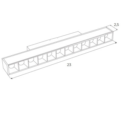 Maxlight M0026N Magnetic Raster 23cm On/Off