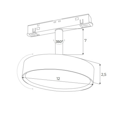 Maxlight M0042N Magnetic Spotlight 12W On/Off