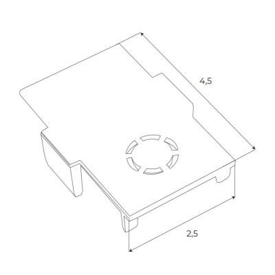 Maxlight MA0011 Magnetic Zaślepka wpuszczanej szyny MT0006/MT0007