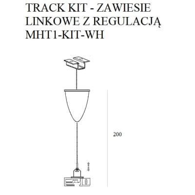 Maxlight MHT1-KIT-BK Zawiesie linkowe z regulacją 2m