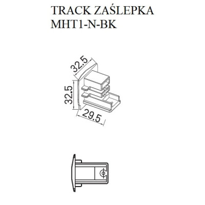 Maxlight MHT1-N-WH Zaślepka maskująca do szyny
