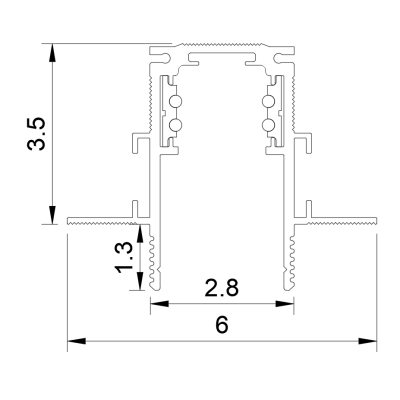 Maxlight MT0007 Magnetic Szyna podtynkowa 2m