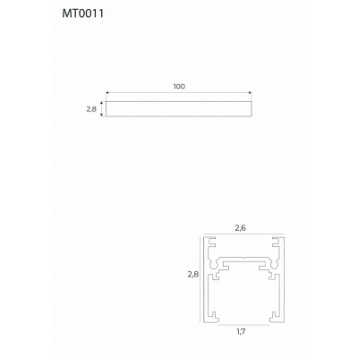 Maxlight MT0011 Magnetic Szyna natynkowa niska 1m