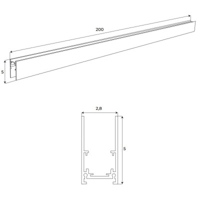 Maxlight MT0019 Magnetic Szyna natynkowa wysoka 2m