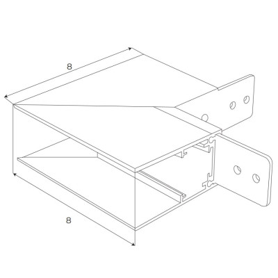 Maxlight MT0021 Magnetic Kątownik mechaniczny uskoku szyny natynkowej wysokiej MT0018/MT0019