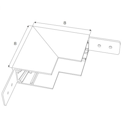 Maxlight MT0022 Magnetic Kątownik mechaniczny narożnika szyny natynkowej wysokiej MT0018/MT0019