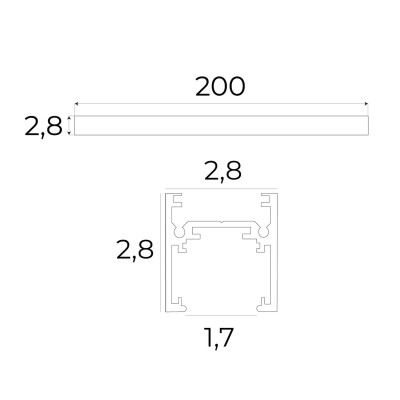 Maxlight MT0029 Magnetic Szyna natynkowa niska 2m