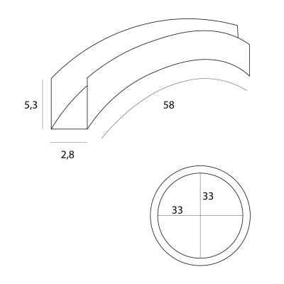 Maxlight MT0036 Magnetic Łuk szyny natynkowej wysokiej