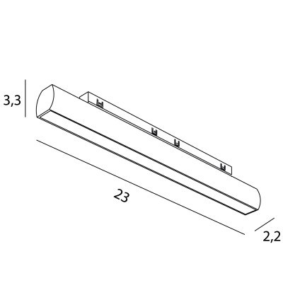 Maxlight N0006N Micro11 Linia obrotowa 12W On/Off