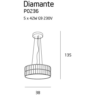 Maxlight P0236 Diamante 38cm