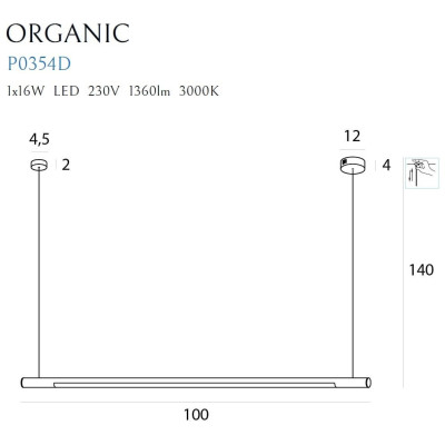 Maxlight P0354D Organic Horizon 100cm