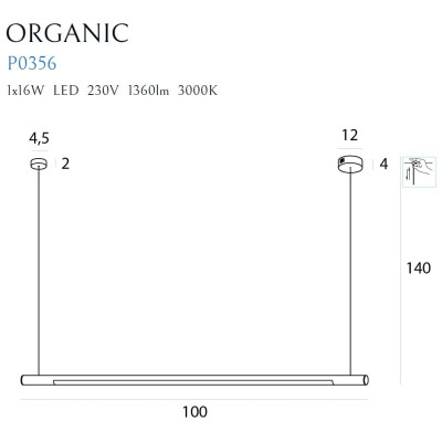 Maxlight P0356D Organic Horizon 100cm