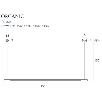 Maxlight P0360 Organic Horizon 150cm